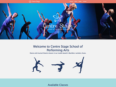 Centre Stage Website dance design responsive website