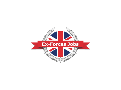 Ex-Forces Jobs banner branding flag logo union jack