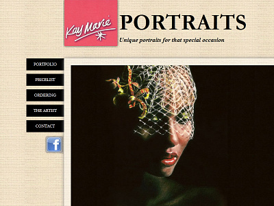 Kay Marie portfolio website illustration portfolio. portrait web design