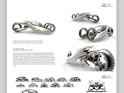 3 Wheel concept car 3d 3d design car car design concept concept car hyundai product