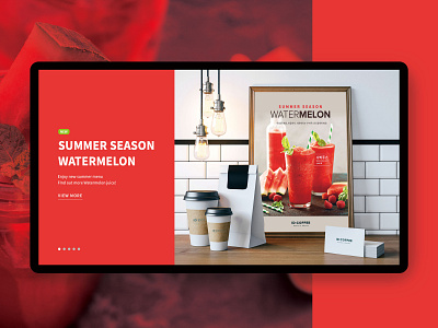 ID: COFFEE New menu! WATERMELON branding cafe green illustration logo menu poster red summer typography ui ux watermelon web design