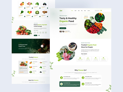 Organic Food Landing Page attractive easy to use ecommerce figma food grocery landing page minimal organic organic food landing page shopping templet ui ux web templet web ui website website interface website ui
