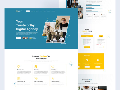 Digital agency landing page design