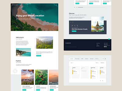 Tourism website template for Divi