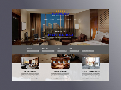 Landing Page Hotel KU branding design ui ux website