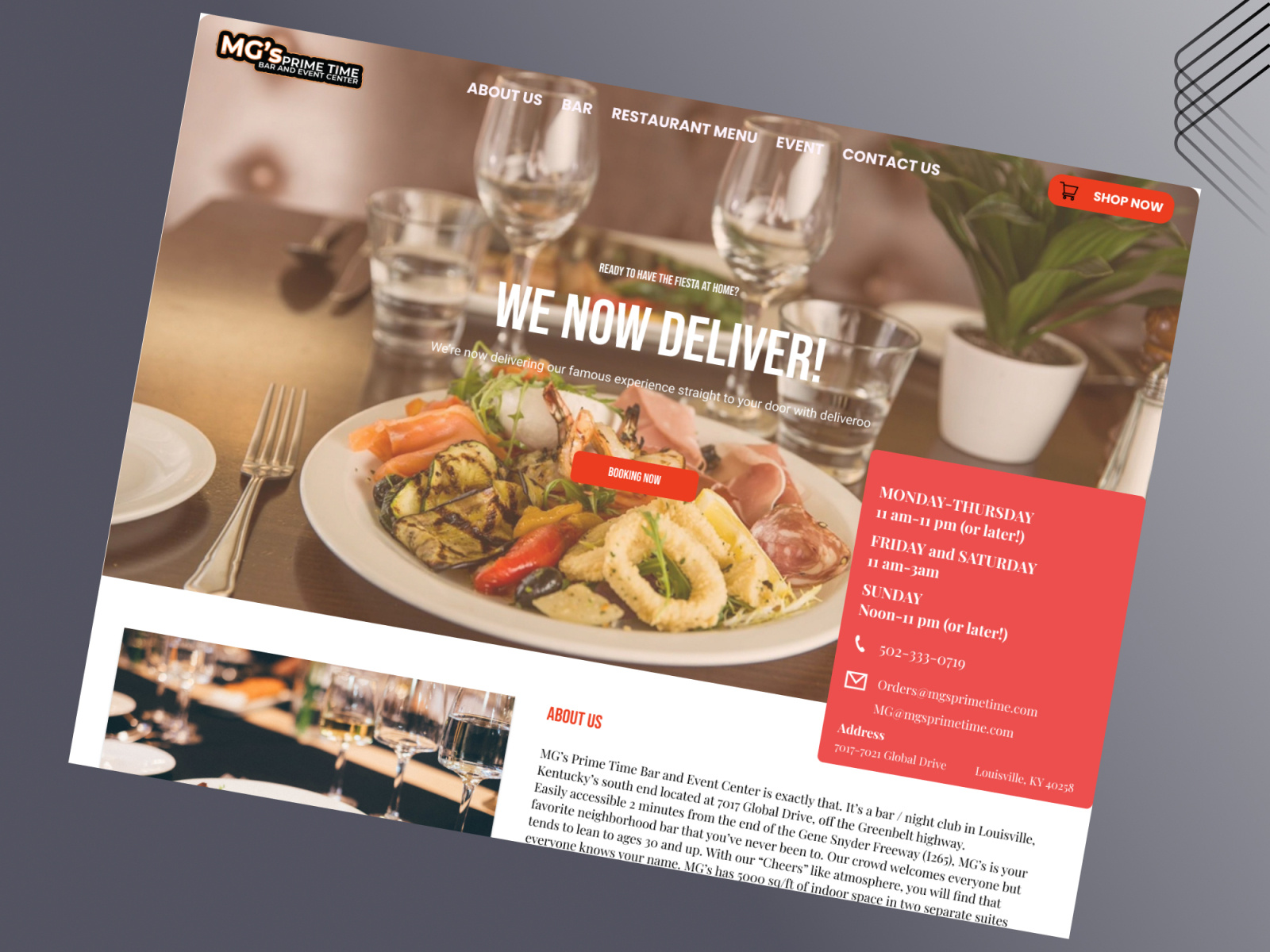 MG'S Prime Time Bar & Restaurant by Akhmad Faozi on Dribbble