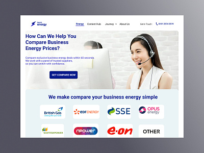 Business Search Energy Compare branding design ui ux website