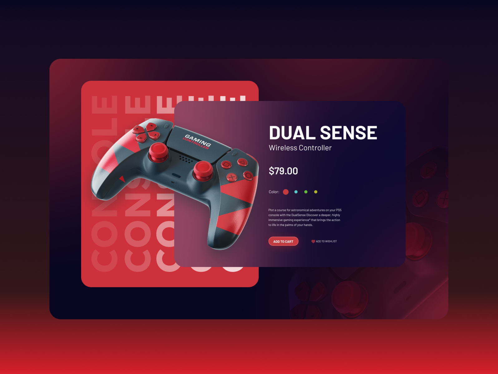 Pro Gaming Console Page by Kim Kumari on Dribbble