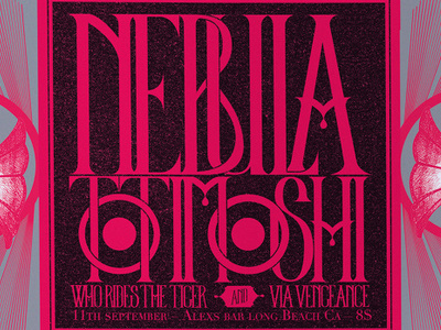 Nebula Lettering arts and craft hand lettering psychedelic rockn roll screenprinting type vector