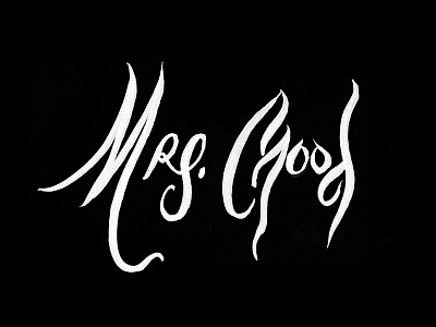 Mrs Good Lettering 60s brush ink lettering magic mystic octopuss psychedelic rock stoner weird