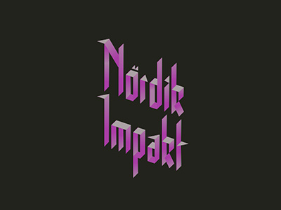 Nordik Impakt electronic music festival logo logotype minimal vector