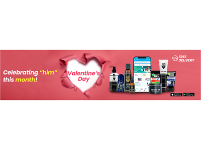 Homepage Banner For Valentine's Day branding design graphic design