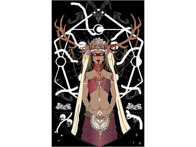 Majestic Underworld Goddess design graphic design illustration