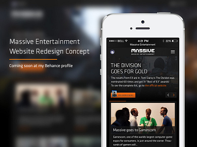 Massive Entertainment Website Redesign Concept concept entertainment massive redesign ubisoft website