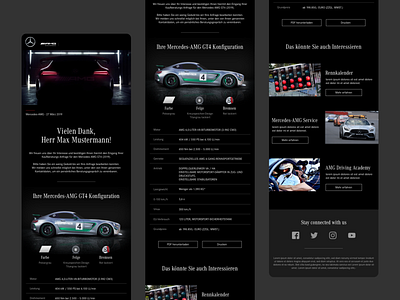 AMG - Experience Enhancements amg cars checkout confirmation email experience improvements mail performance ui user experience user interface ux webdesign