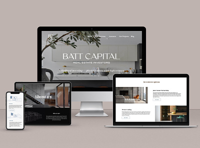 Website Design for Batt Capital branding graphic design minimal real estate ui ux web website design