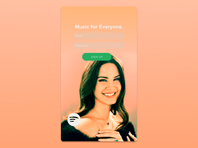 Daily UI 001: Sign Up [Lana Del Rey] lana del rey music sign in sign up spotify spotify music ui design user interface ux design
