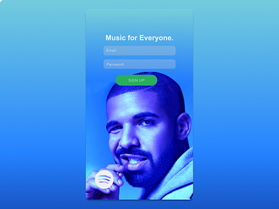 Daily UI 001: Sign Up [Drake] drake music sign in sign up spotify spotify music ui design user interface ux design