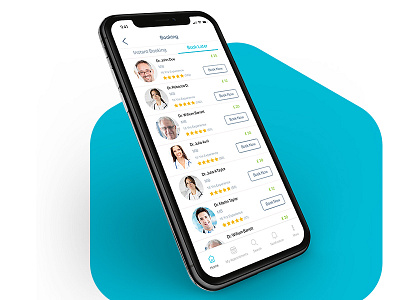 List of Doctors page designed for a Doctor appontment app ecommerece app online shopping product detail ui user experince design user interface design ux visual design