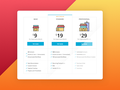 Pricing page design basic flat house page pricing pro saas standard three column website zoho