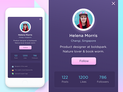 User Profile screen UI account android app business colors ios light material profile social ui user