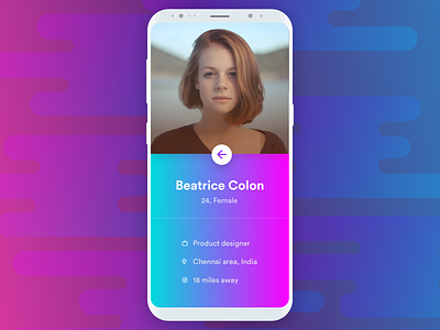 Minimal User Profile UI - Day 27 android app design flat gradient ios material profile typography ui user ux