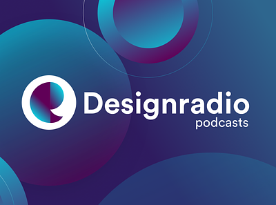 Branding for Design Radio Podcasts albumart banner branding coverart design designpodcast flat gradient logo podcast podcasts radio spotify typography ui ux