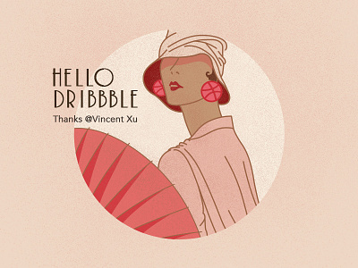 Hello,Dribbble! debut dribbble first hello illustration shot