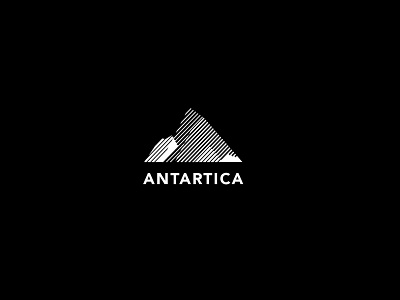 Antartica Logo arctic berg design lineart logo optical illusion vector