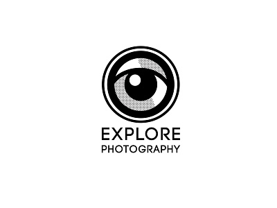 EXPLORE PHOTOGRAPHY logo logodesign monochrom photography logo vector