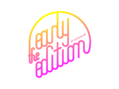 The Early Edition Logo branding identity logo pink rainbow