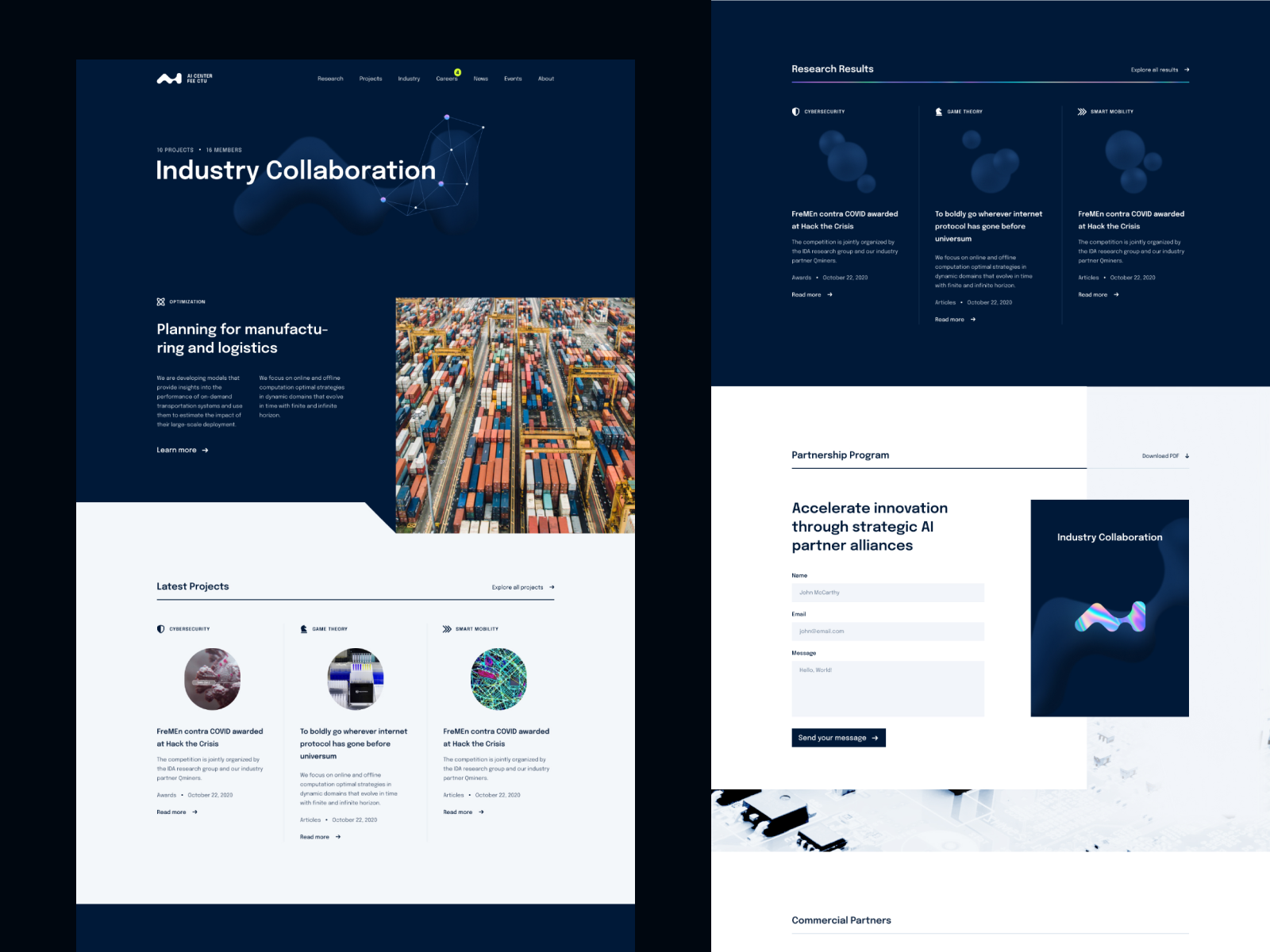 AI Center Industry Collaboration by Lukas Svarc for otwise on Dribbble