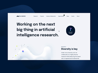 AIC Homepage Interaction artificial intelligence branding interaction landing layout logo research typography