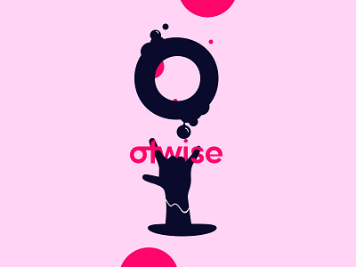 otwise v2🤘 branding experimental exploration hand heavymetal illustration mark otherwise paint pool symbol