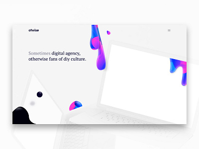 Conceptual Exploration 3d color colorful fluid glitch grey landing mockup otherwise otwise website