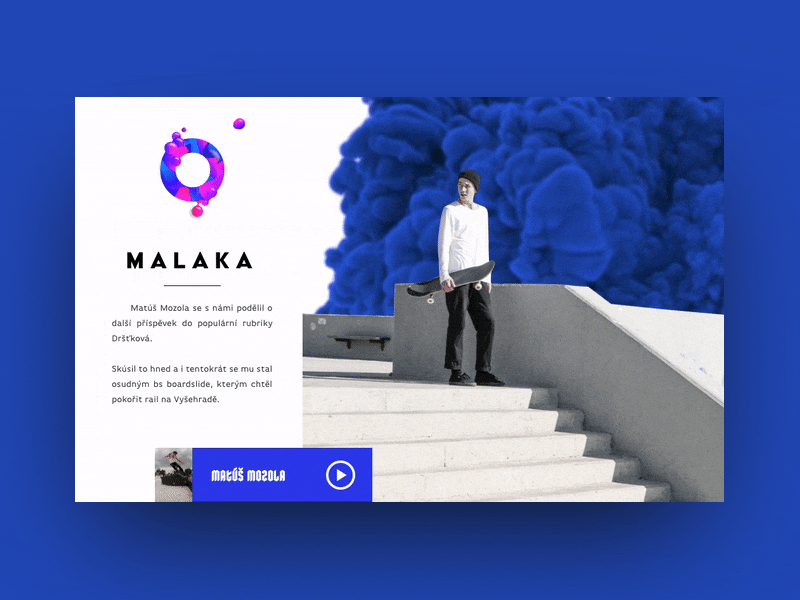 Malaka reupload animation exploration ink landing layout otwise skateboarding video water web