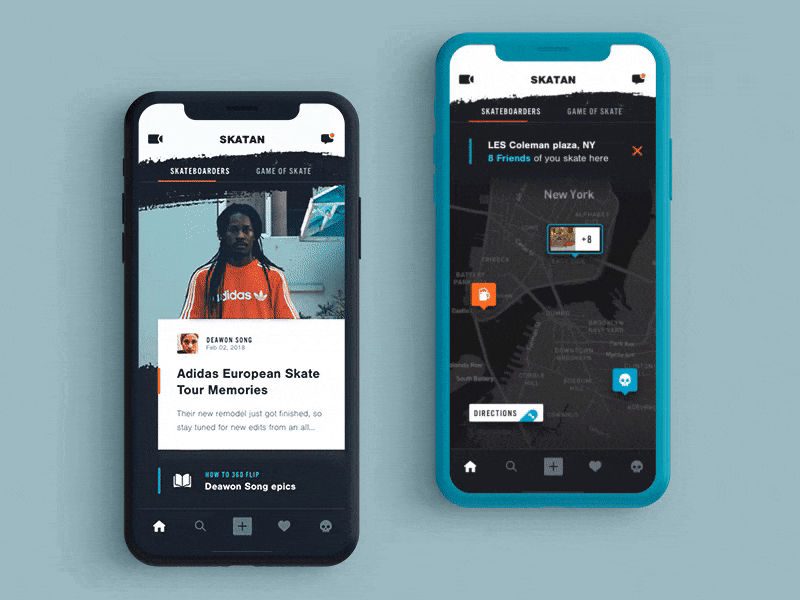 Skateboarding App Concept pt.3