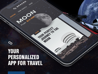 Spaced App Concept app booking dark design ios moon sci fi space spaced spacedchallenge spacex travel