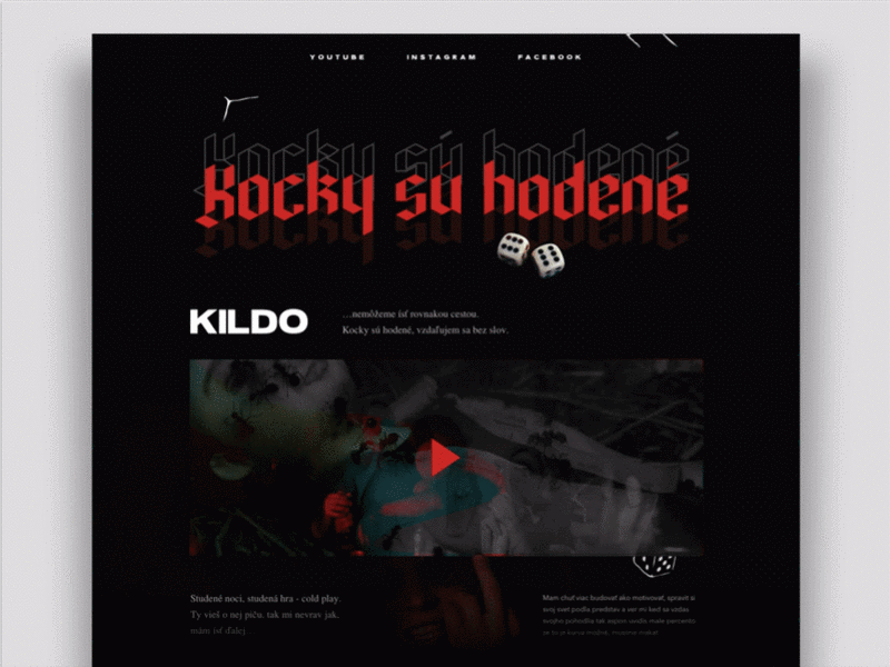 Glitch explorations ⚡ animation branding dark exploration glitch landing layout otwise typography