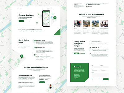 Cyclers Navigate - Landing Page Exploration