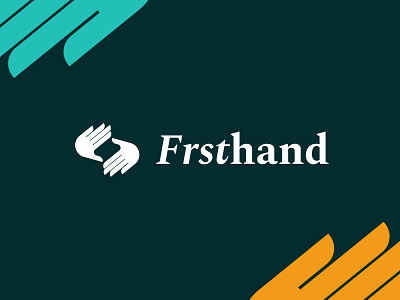 Frsthand branding camera hand clap hands handshake identity logo scroll typography