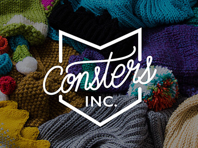Consters Inc design hand lettered hand type knit lettering logo photography type typography