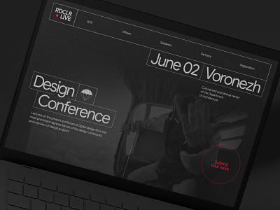 RDCLR Design Conference brutalism conference landing ux web