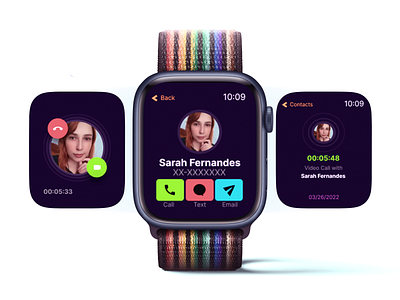 (UI Design) Call on Apple Watch. app apple watch call design figma graphic design ui watch