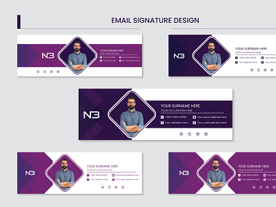 E 21 email signature email signature template professional email professional email signature vector