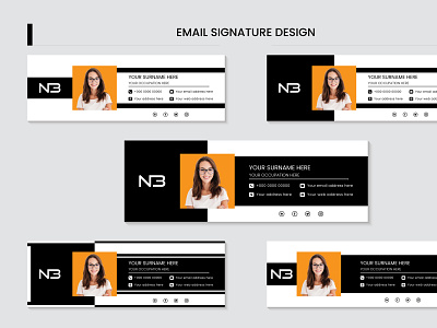 Professional email signature bundle email marketing email signature email signature bundle professional email vector