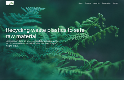 PCR Plastic Eco-Friendly Homepage branding design typography ui ux