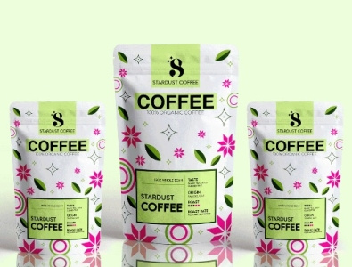 Coffee Pouch Label Design coffee design graphic design label design pouch design