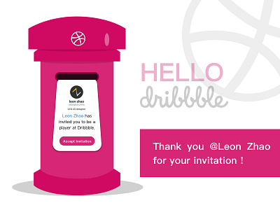 First shot hello dribbble dribbble first hello invitation shot thanks