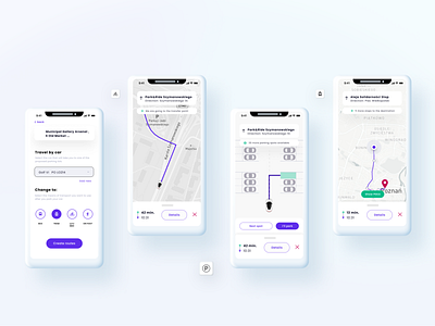 flowingo 🧭 your daily assistant supporting combined travel business strategy diploma graphic design illustration interfaces master diploma mobile application navigation ui design usability testing user test ux design vector